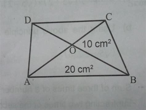 Q:In trapezium ABCD, the sides AB and CD are parallel. The diagonals AC ...
