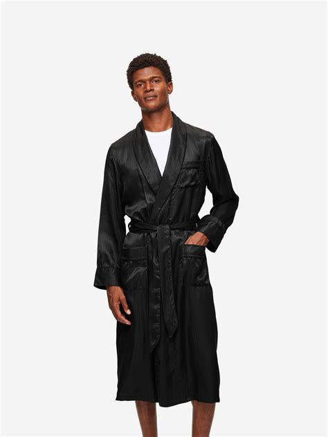 Black Silk Robe Men