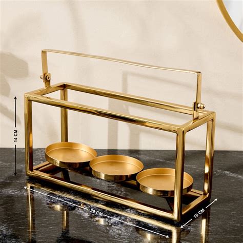 Buy Brim Royale Altin Metal Multi Candle Holder from Home Centre at ...