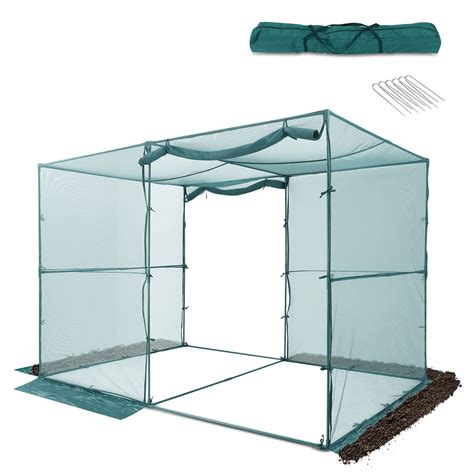 CEED4U 10 x 6.5 Feet Crop Cage Plant Protection Tent with 6 Ground ...