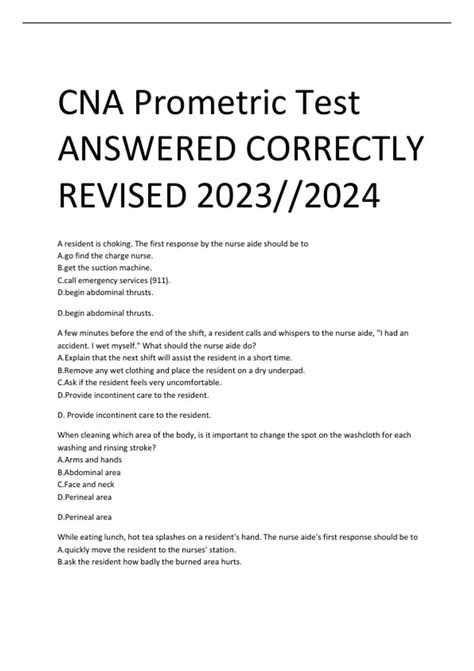 Prometric CNA Written Test 的图像结果