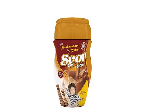 Buy Syor Chocolate Powder with Shankhpushpi and Brahmi, 200 gm Jar Pack ...