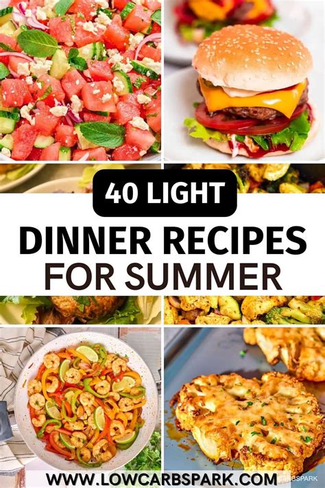 40 Light Dinner Recipes For Summer - Low Carb Spark - Worksheets Library
