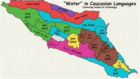 Caucasus Language Map