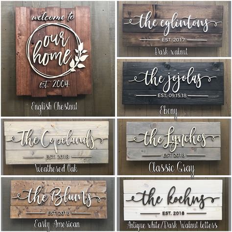 Personalized Last Name Signs