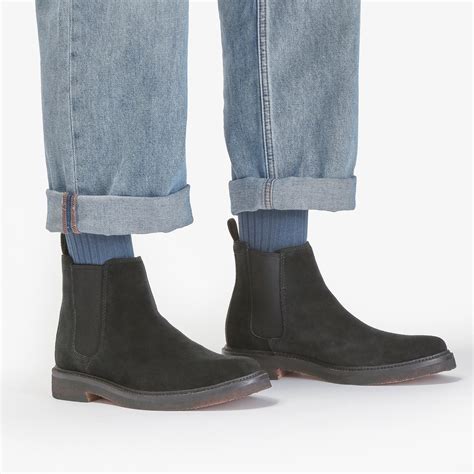 MENS Clarkdale Easy Black Suede Chelsea Boots | Clarks US