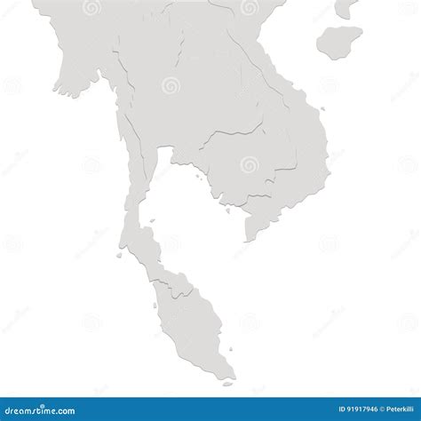 Thailand Singapore Vietnam China Malaysia Cambodia Lao Burma Map Stock Illustration ...