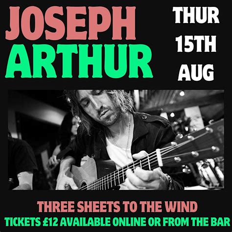 JOSEPH ARTHUR LIVE @ THREE SHEETS, Three Sheets to the Wind, Rochester ...