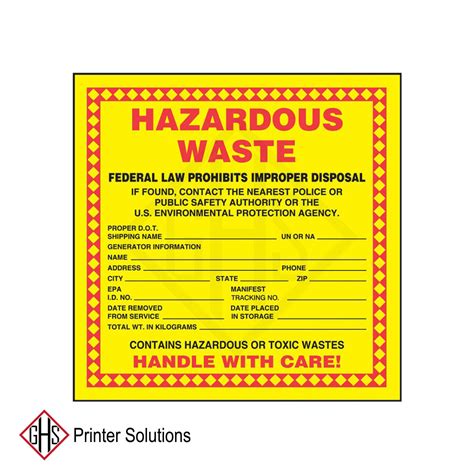 Hazardous Waste Label
