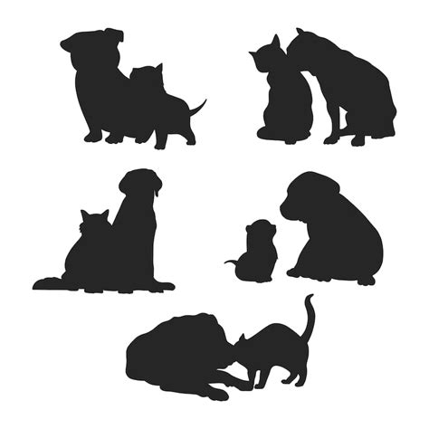 Dog cat silhouette Images - Free Download on Freepik
