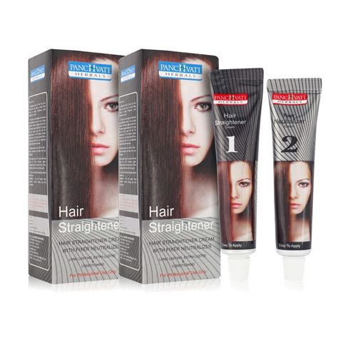 Panchvati Hair Straightener Cream, White, 120 ml (Pack of 2) : Amazon ...
