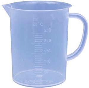 Bello Plastic Transparent Measuring 250 Ml Jug for Measuring Solids and ...