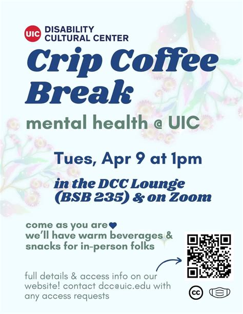 Crip Coffee Break: Mental Health | Disability Cultural Center | University of Illinois Chicago