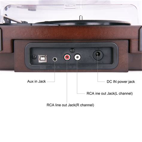 Record Player, for Vinyl with Speakers, 3-Speed,RCA Line Out, AUX in ...