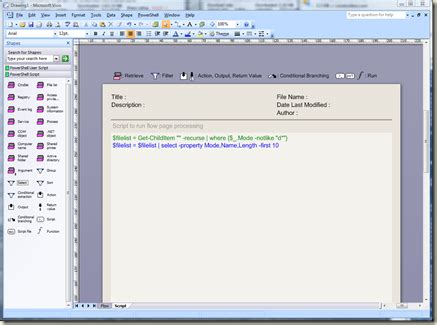 Image result for PowerShell Script Visio Scripting Tool