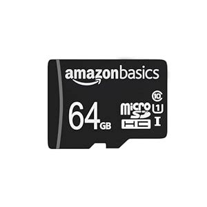 Amazon Basics Ultra Fast 64GB Micro SD Card with Adapter | Class 10 V10 ...