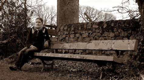 Woman Sitting On Bench Free Stock Photo - Public Domain Pictures