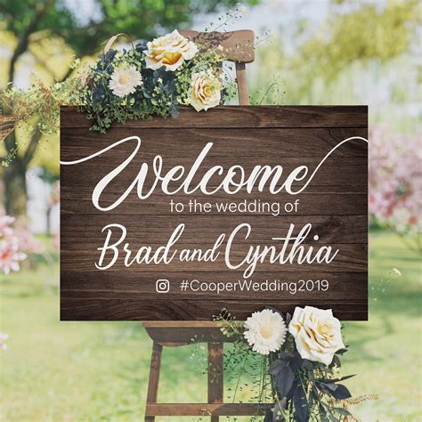 Welcome Sign Wedding Dimensions at Mark Fletcher blog
