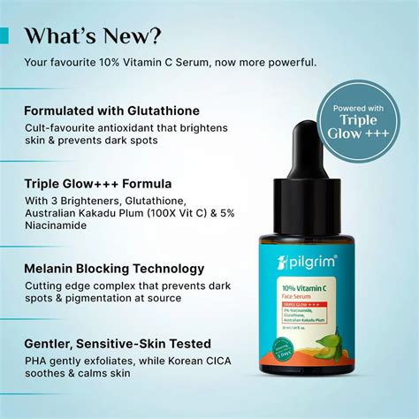 pilgrim 10% Vitamin C Face Serum For Triple Glow+++ 30ml – Mani Ram ...