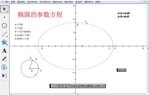 几何画板动态绘制椭圆的参数方程-几何画板网站