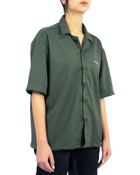 Olive Green Bowling Shirt Oversized – IMBUZI