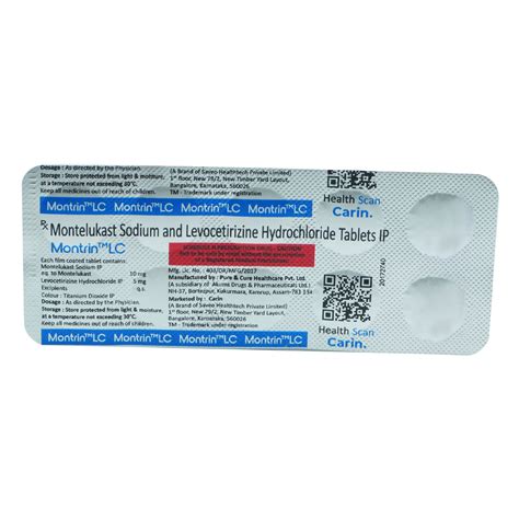Montrin LC Tablet | Uses, Side Effects, Price | Apollo Pharmacy