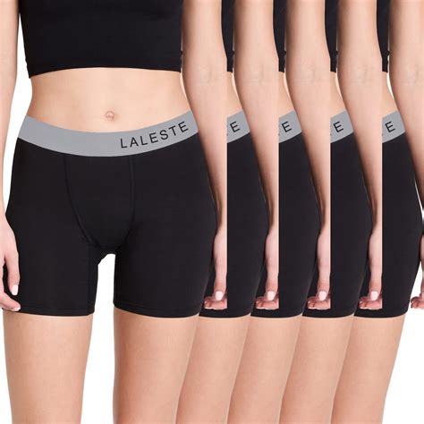 LALESTE Women's Cotton Boxer Briefs 3" Inseam Underwear Boy Shorts ...
