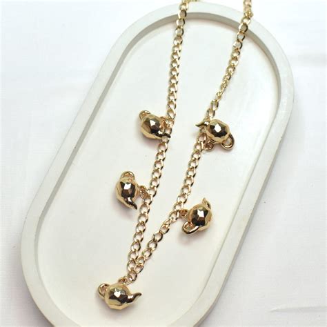 TFC TeaPot Gold Plated Necklace
