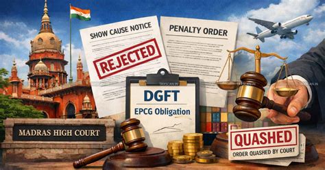 SCN on Penalty not Received: Madras HC Quashes DGFT Order Imposing ...