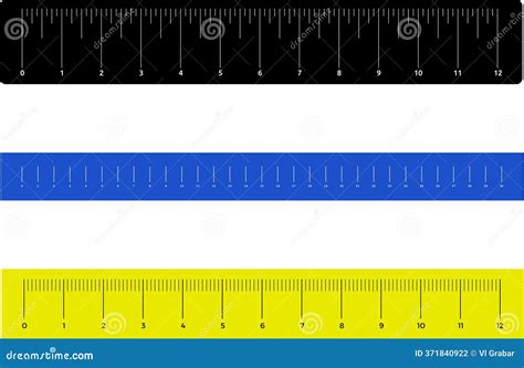 Graduated Ruler Vector Illustration On A White. Inch And Centimeter Ruler Vector Illustration ...
