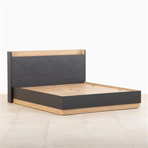 Buy Kiro Carbon King Bed with Box Storage - Black from Home Centre at ...