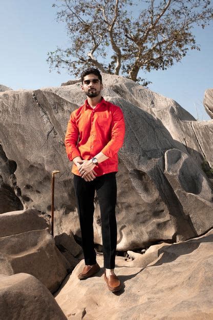 Red Color Prime Linen Shirt For Men – Punekar Cotton