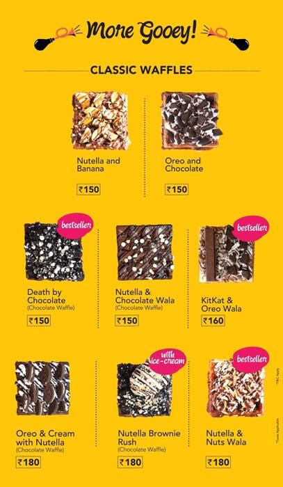 Menu at Waffle Wallah, Gurugram, Near Modern Bazaar