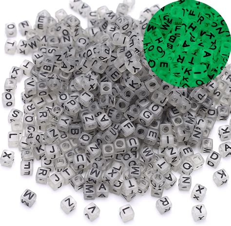 Amazon.com: 1900pcs Letter Beads, DECYOOL Glow in The Dark Letter Beads ...
