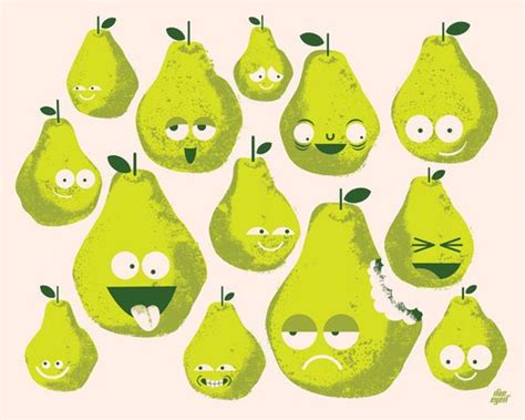Buy Wheatpaste Art Collective Bad Fruits Pears by Doe Eyed Posters That ...