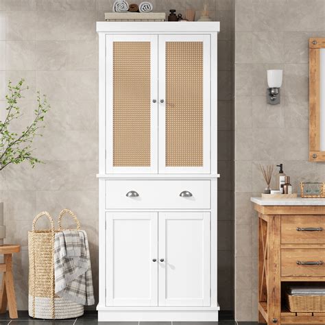 White Floor Storage Cabinet Bathroom Floor Storage Cabinet With 3
