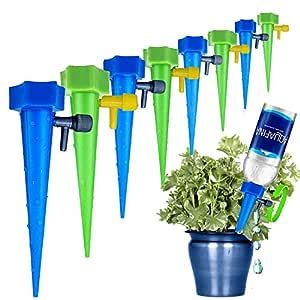 Self Plant Watering Spikes 12 Pack Auto Drippers Irrigation Devices ...