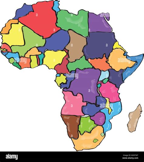 Map Of Africa Drawing