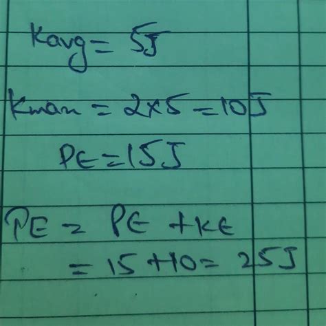 The PE of an oscillating particle at rest position is 15 J and its ...