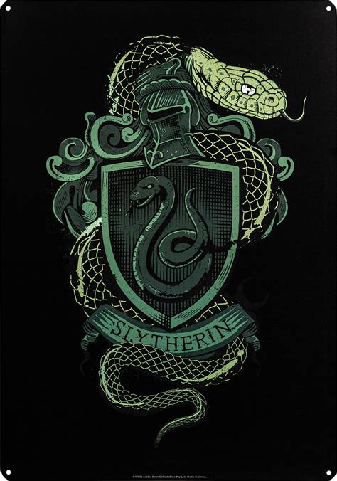 Harry Potter - Slytherin House Crest Tin Sign | Harry potter poster ...