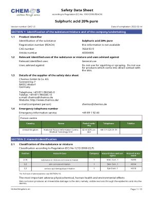 Fillable Online Safety Data Sheet: Silver sulfate in Sulphuric acid for ...