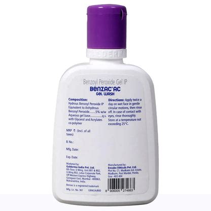 Buy Benzac AC 5% Gel Wash, 100ml : ClickOnCare.com