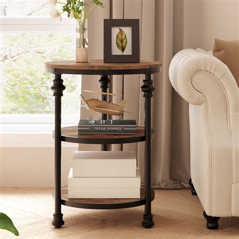 Round Accent Table With Storage