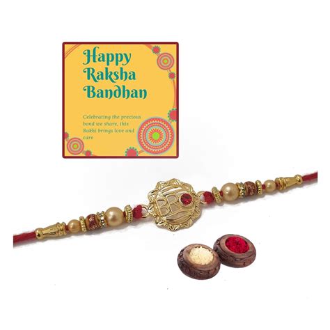 Buy Bling Queen Modern Gold Plated 'Bro' Rakhi With Kundan Stones ...