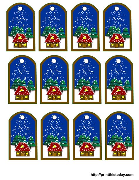 Free Printable Winter Cubby Tags