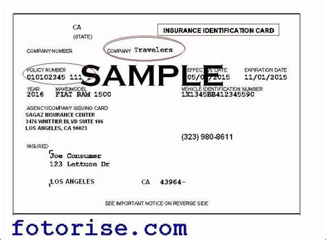 Image result for AAA Insurance ID Card
