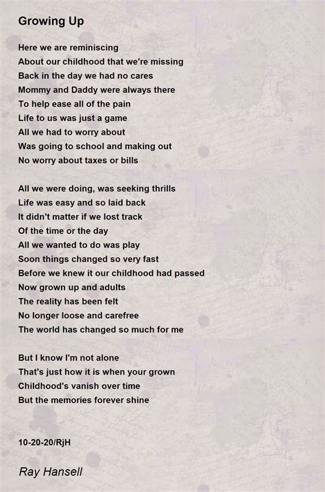 Kids Growing Up Poem