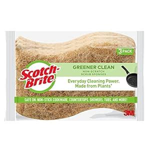 Greener Clean Non-Scratch Scrub Sponge 4 1/2 x 2 8/10 3/Pack : Amazon ...