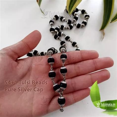 54+1 Original Tulsi Beads Mala for Multipurpose, Tulsi Beads 8mm Size ...