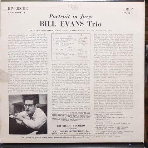 Yahoo!オークション - 米RIVERSIDE盤LPターコイズMONO Bill Evans Trio...